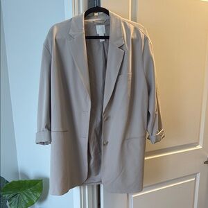 Beige Oversized Blazer